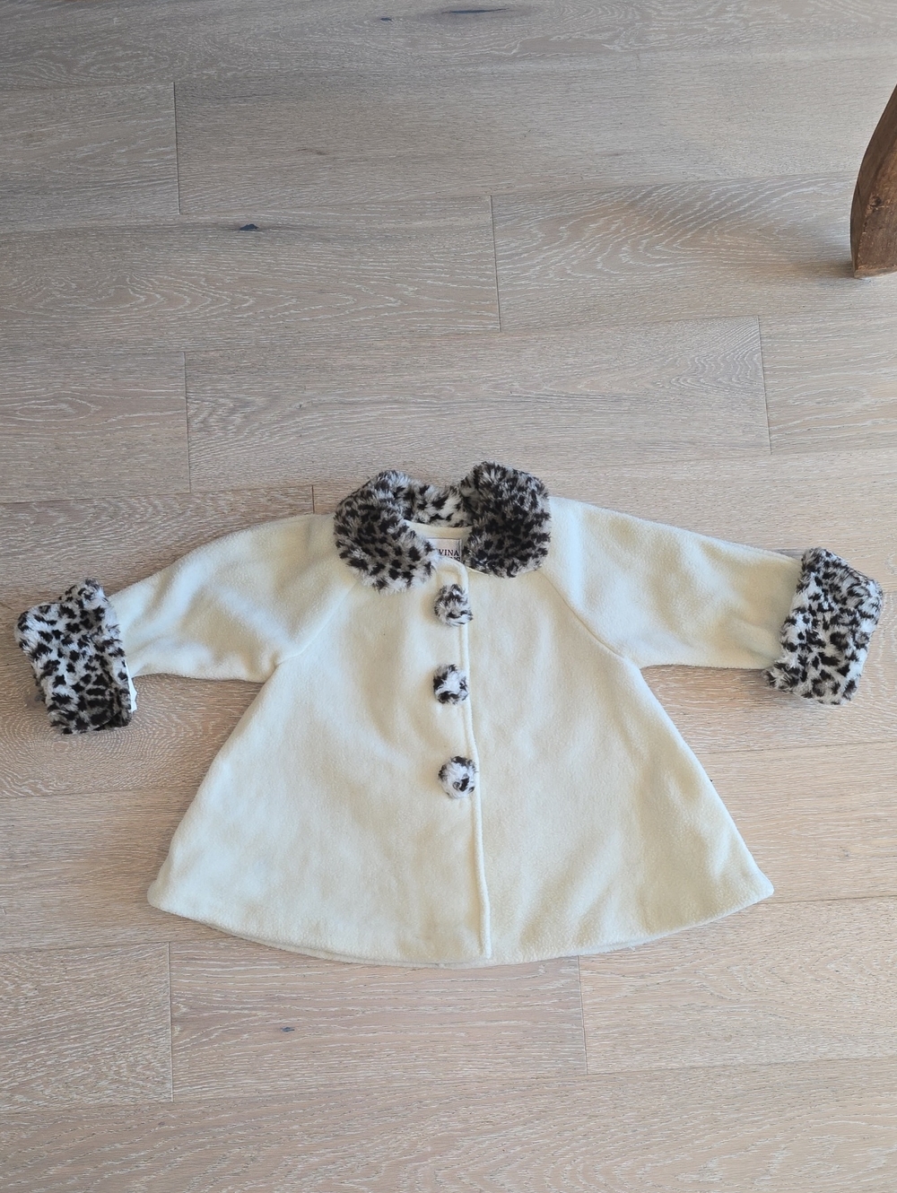 Davina Designs - Boston Faux-Fur Trim Girls' Coat - Leopard Accent - Picture 3 of 17